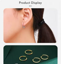Cargar imagen en el visor de la galería, Arracada doble vista (oro)
