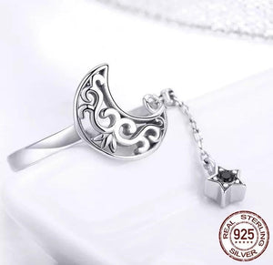 Anillo luna y estrella
