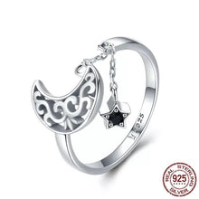 Cargar imagen en el visor de la galería, Anillo luna y estrella
