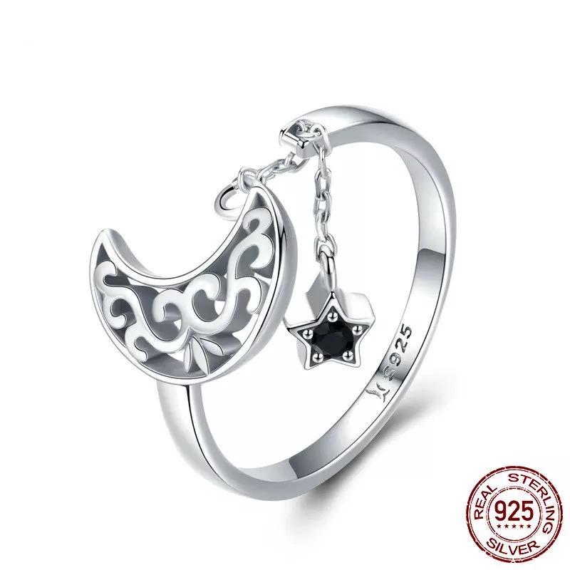 Anillo luna y estrella