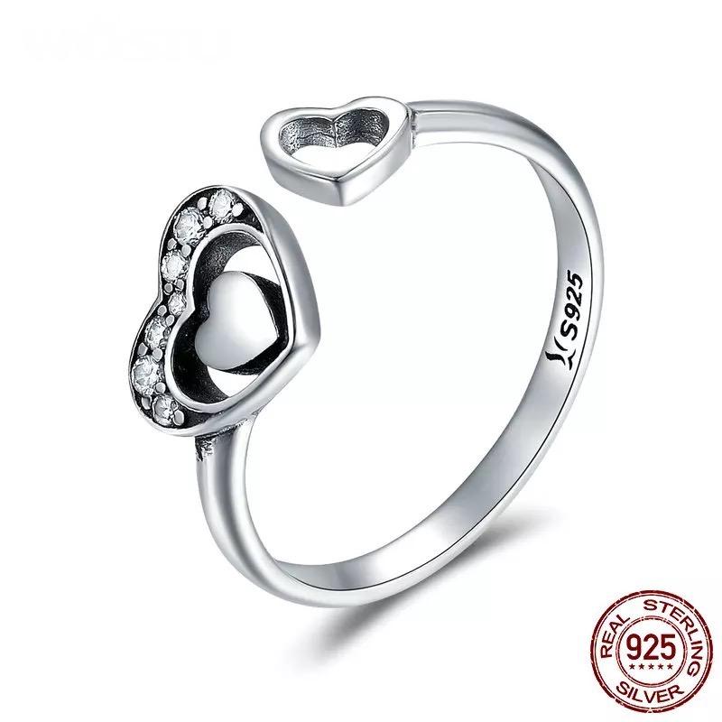 Anillo con dos corazones hot sale