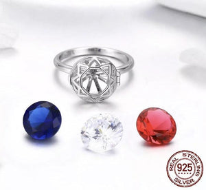 Anillo zirconias intercambiables