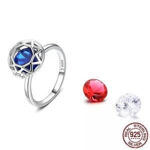 Anillo zirconias intercambiables