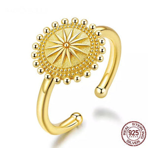 Anillo sol dorado