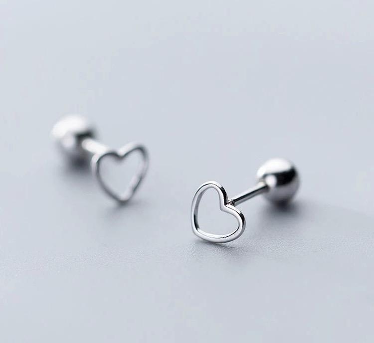 Silver mini heart 2