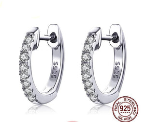 Mini arracada con zirconias plata