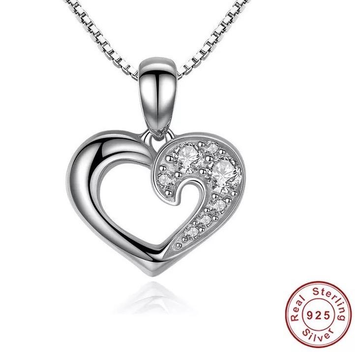 Gargantilla corazón con zirconias