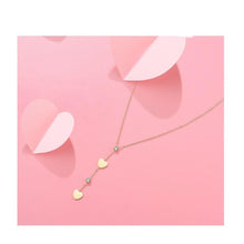 Cargar imagen en el visor de la galería, Double heart golden necklace
