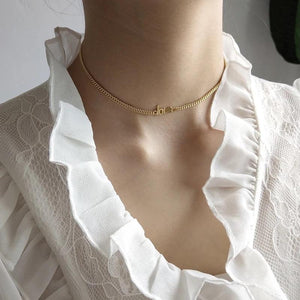 Golden love necklace