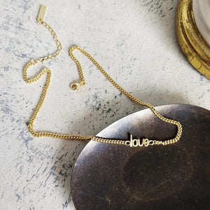 Golden love necklace