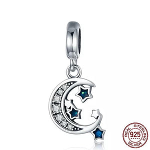 Dije luna con estrellas