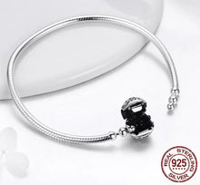 Cargar imagen en el visor de la galería, Brazalete con broche de esfera con zirconias
