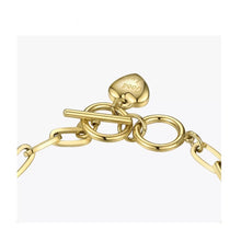 Cargar imagen en el visor de la galería, Pulsera oro de cadena con corazón
