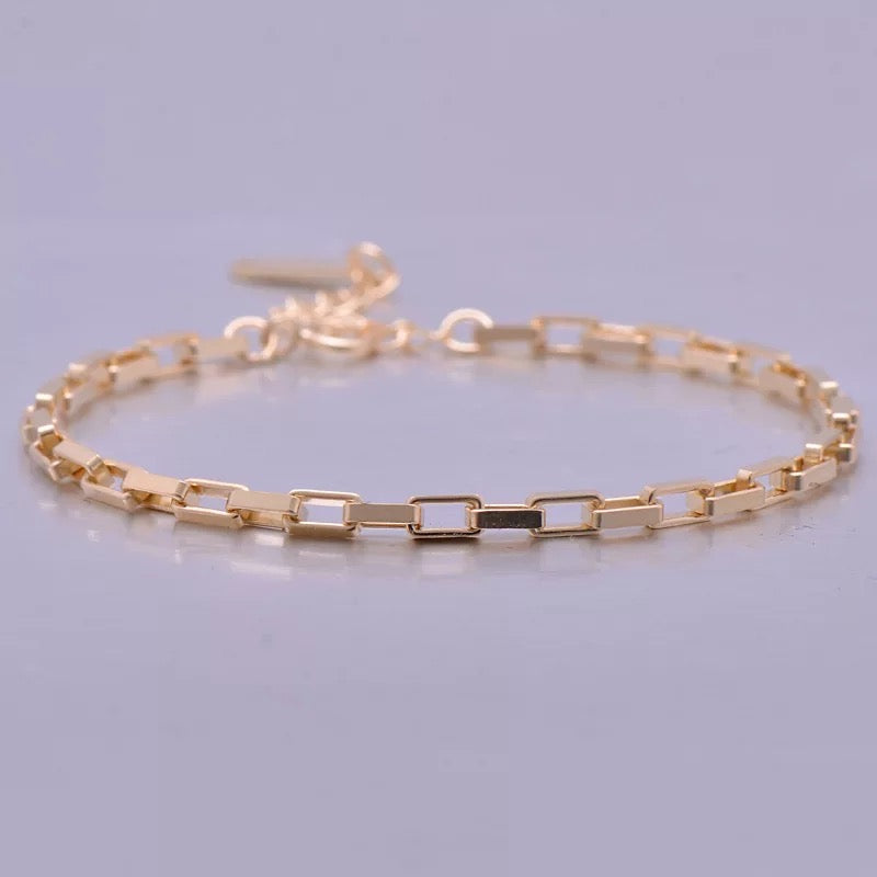 Pulsera oro de eslabones
