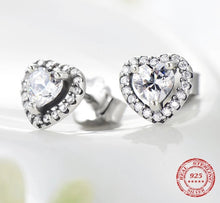 Cargar imagen en el visor de la galería, Aretes corazón de cristal
