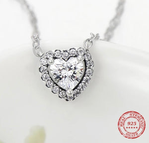 Collar corazón de cristal