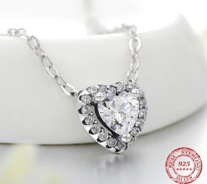 Collar corazón de cristal