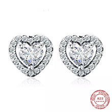 Cargar imagen en el visor de la galería, Aretes corazón de cristal
